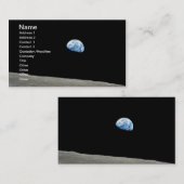 月の上に昇る惑星地球 名刺 (正面/裏面)
