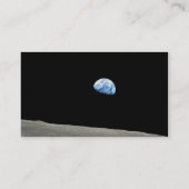 月の上に昇る惑星地球 名刺 (裏面)