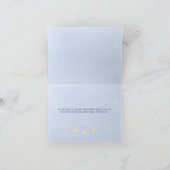 月の上に牛が飛び乗ったミニマリスト サンキューカード (内部)