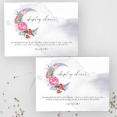 月の上に花の赤ちゃんシャワー表示シャワー エンクロージャーカード