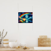 月の上に虹 ポスター (キッチン)