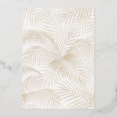 月の上に輝くボホパーム&パンパスベビーシャワー 箔招待状 (裏面)