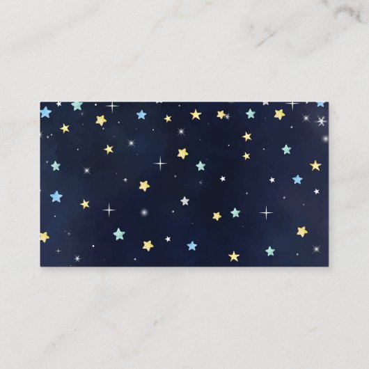 月の上に銀河系おむつラッフルエンクロージャカード エンクロージャーカード (裏面)