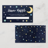 月の上に銀河系おむつラッフルエンクロージャカード エンクロージャーカード (正面/裏面)