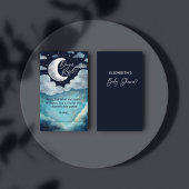 月の上に銀河系の赤ちゃんシャワーおむつラッフル エンクロージャーカード