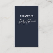 月の上に銀河系の赤ちゃんシャワーおむつラッフル エンクロージャーカード (裏面)