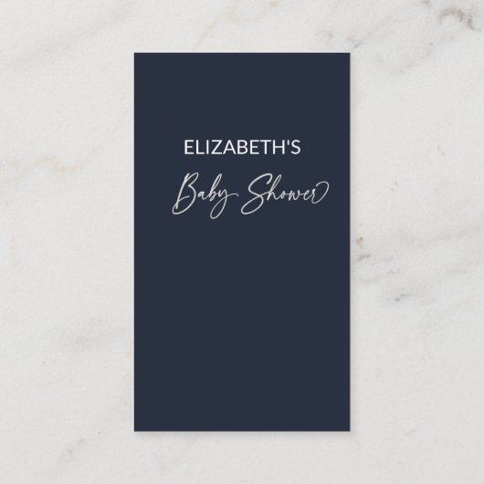 月の上に銀河系の赤ちゃんシャワーおむつラッフル エンクロージャーカード (裏面)