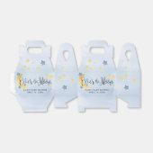 月の上に青、赤ちゃんシャワー月の星 フェイバーボックス (折り畳みなし)