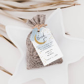 月の上のグリッター、青ありがとう赤ちゃんシャワー ギフトタグ