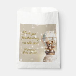 月の上のテディベア男女兼用ベビーシャワー フェイバーバッグ