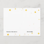 月の上のテーマ|ベビーシャワーゲームの上または下 ポストカード (裏面)