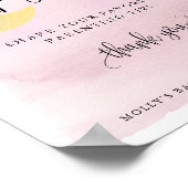 月の上のピンクの子育て先端の瓶の表示 ポスター (角)