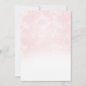 月の上のピンクの金ゴールド赤ちゃんシャワーサンキューカード 招待状 (裏面)