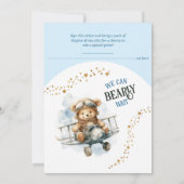 月の上のベビーシャワーおむつラッフルチケット 招待状 (裏面)