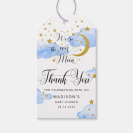 月の上のベビーシャワーギフトラベル ギフトタグ