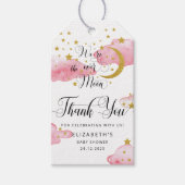 月の上のベビーシャワーギフトラベル ギフトタグ (正面)