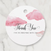 月の上のベビーシャワーギフトラベル フェイバータグ (裏面)