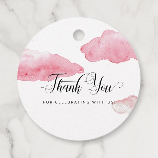 月の上のベビーシャワーギフトラベル フェイバータグ (裏面)