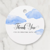 月の上のベビーシャワーギフトラベル フェイバータグ (裏面)