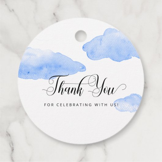 月の上のベビーシャワーギフトラベル フェイバータグ (裏面)