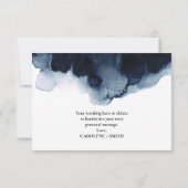 月の上のベビーシャワーサンキューカード (裏面)