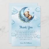 月の上のベビーシャワーサンキューカード サンキューカード (正面/裏面)