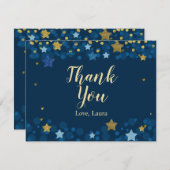 月の上のベビーシャワーサンキューカード サンキューカード (正面/裏面)