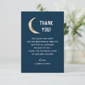 月の上のベビーシャワーサンキューカード サンキューカード (スタンド正面)