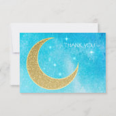 月の上のベビーシャワーサンキューカード サンキューカード (裏面)