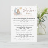 月の上のベビーシャワーベビートリビアゲームカード 招待状 (スタンド正面)