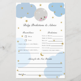 月の上のベビーシャワー予測とアドバイスC チラシ