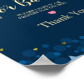 月の上のベビーシャワー祈りの言葉ベビー ポスター (角)