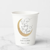 月の上のベビーシャワー紙カップ 紙コップ (裏面)