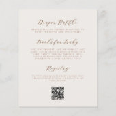 月の上の予算QRコード赤ちゃんシャワー (裏面)