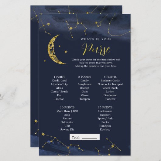 月の上の夜空あなたの財布の中にあるものは (正面/裏面)