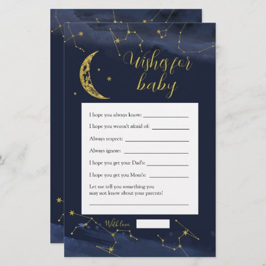 月の上の夜空がベビーを願う (正面/裏面)