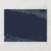 月の上の夜空の赤ちゃんシャワーブックカード インビテーションポストカード (裏面)