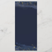 月の上の夜空の赤ちゃんシャワーメニュー メニュー (裏面)