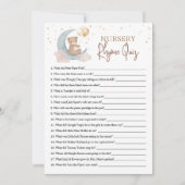 月の上の子供部屋韻クイズゲームカード 招待状 (正面)