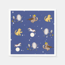 月の上の子供部屋韻ベビーシャワーsip-n参照 スタンダードカクテルナプキン