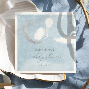 月の上の小さな子羊の赤ちゃんシャワーナプキンス スタンダードカクテルナプキン