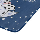 月の上の牛 カッティングボード (角)