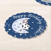 月の上の牛 ペーパーコースター (アングル)