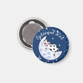 月の上の牛 マグネット (正面/裏面)