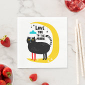 月の上の猫 スタンダードランチョンナプキン (インサイチュ)