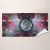 月の上の猫 バスタオル (バスタオル)