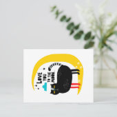 月の上の猫 ポストカード (スタンド正面)