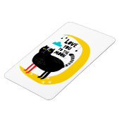 月の上の猫 マグネット (左側)