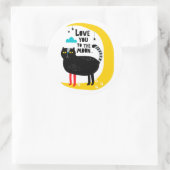 月の上の猫 ラウンドシール (バッグ)