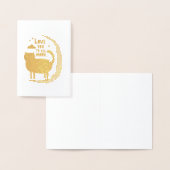 月の上の猫 箔カード (ディスプレー)